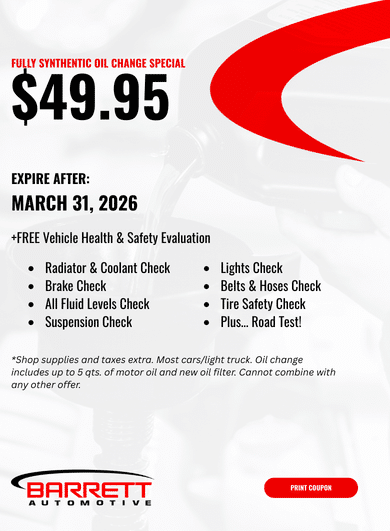 FULL SYNTHETIC OIL CHANGE SPECIAL
