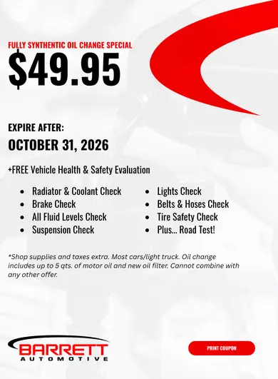 FULL SYNTHETIC OIL CHANGE SPECIAL